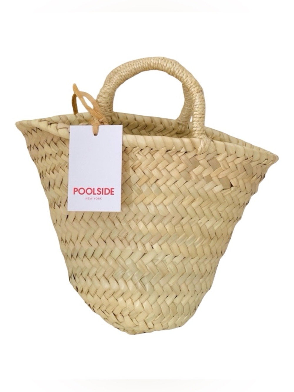 NWT Poolside New York small straw basket bag.
